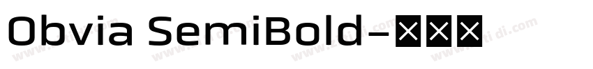 Obvia SemiBold字体转换